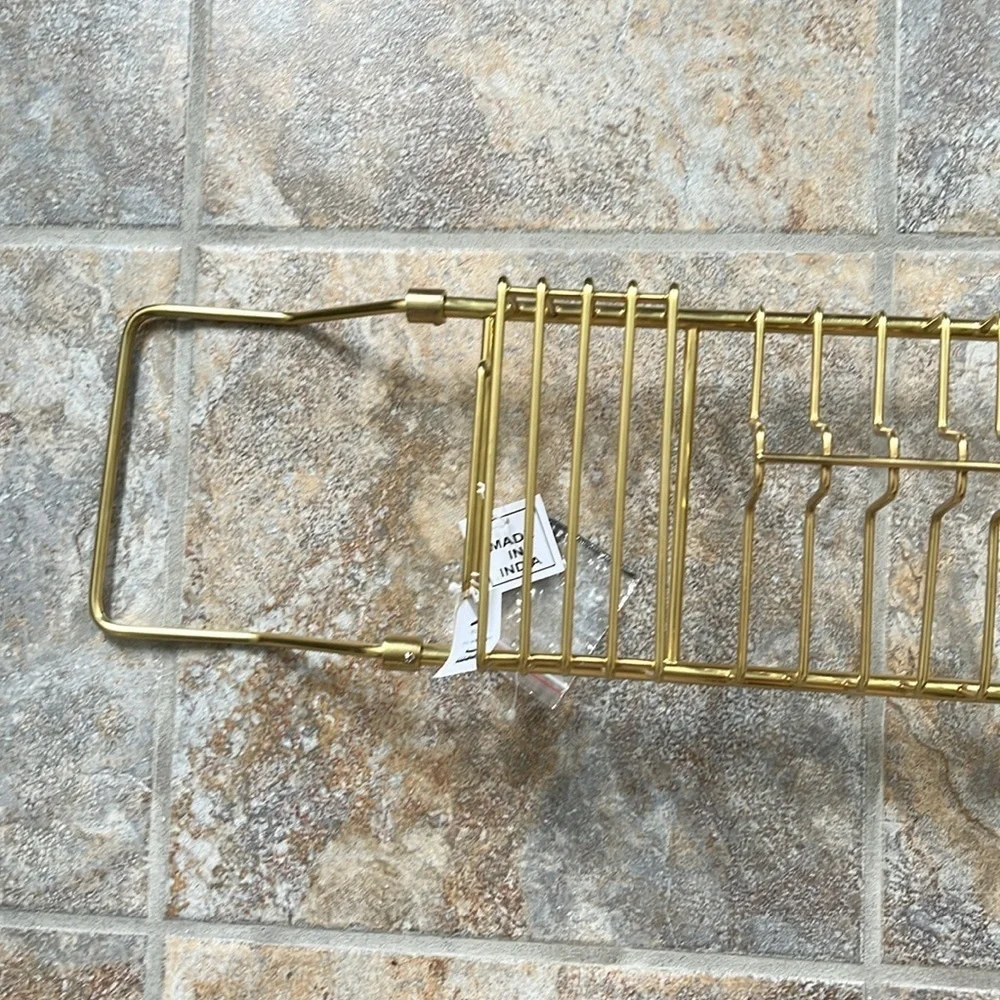 Anthropologie Gold Bathtub Caddy NWT